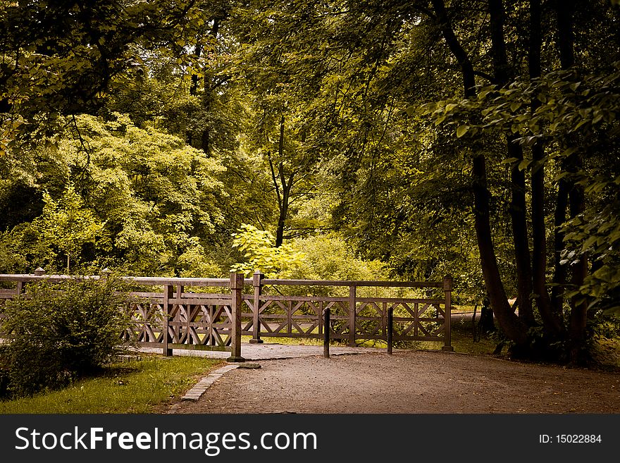 Park in spring time on a sunny day