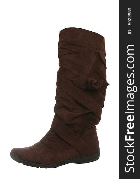 Brown Woman s Boot Isolated