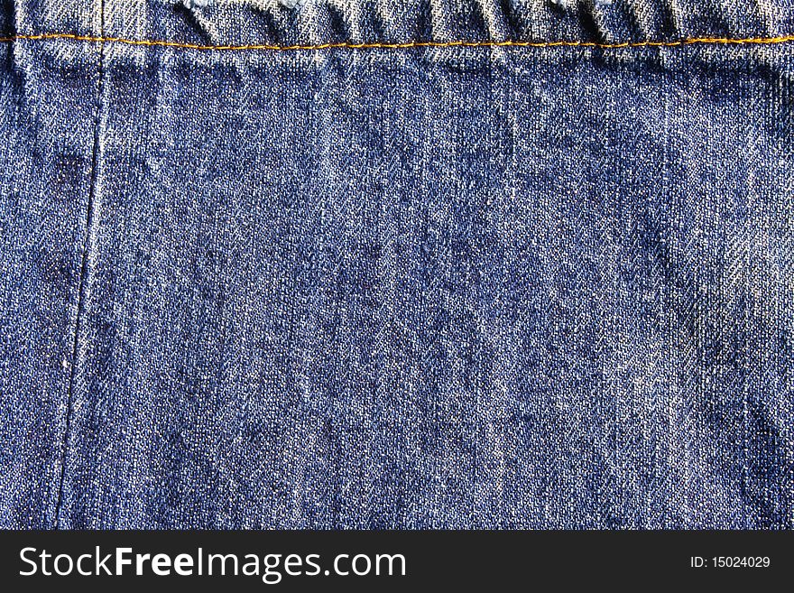 Seam of blue jeans pants texture. Seam of blue jeans pants texture.