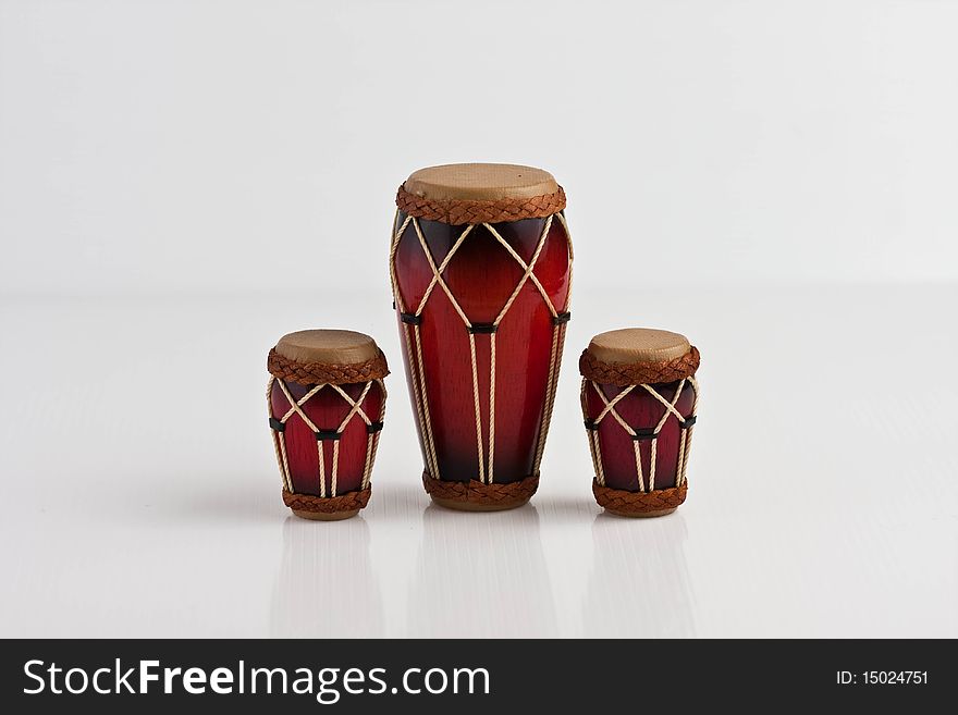 Long drum on white background