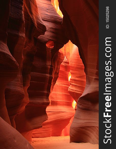 Natural sculpture Antelope canyon Arizona mountain