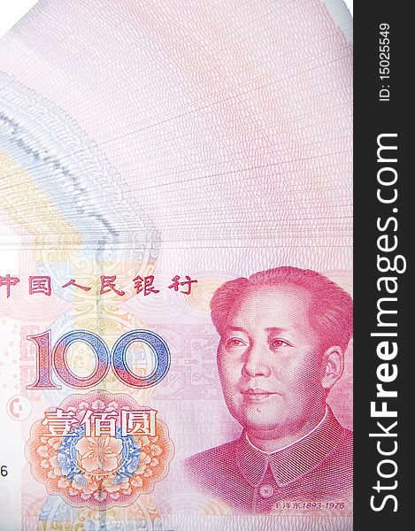 The money on white background, Chinese currency