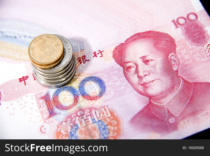 The money on white background, Chinese currency