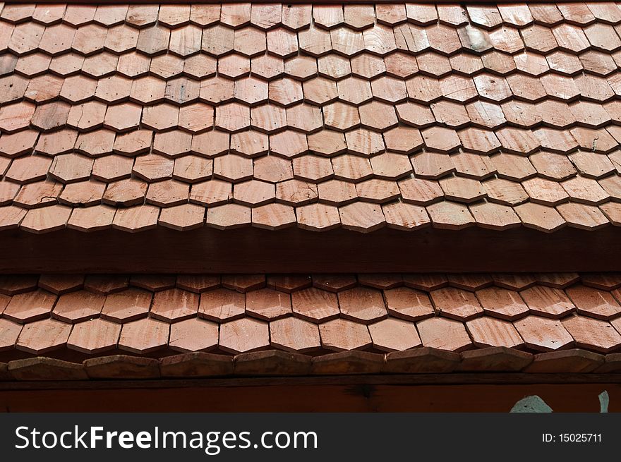 Wood roof texture of the house