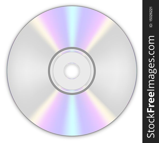 A vector illustration of a blank compact disc or DVD. A vector illustration of a blank compact disc or DVD.