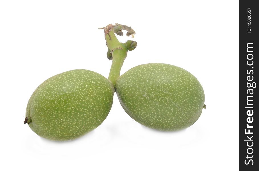 Picture of walnut on a white background. Picture of walnut on a white background