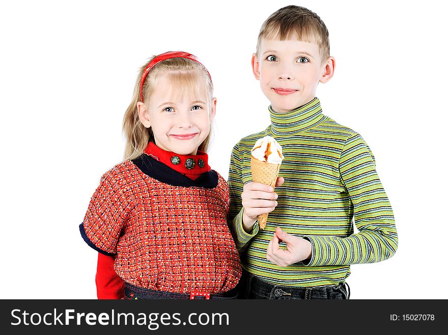 Children With Ice-cream