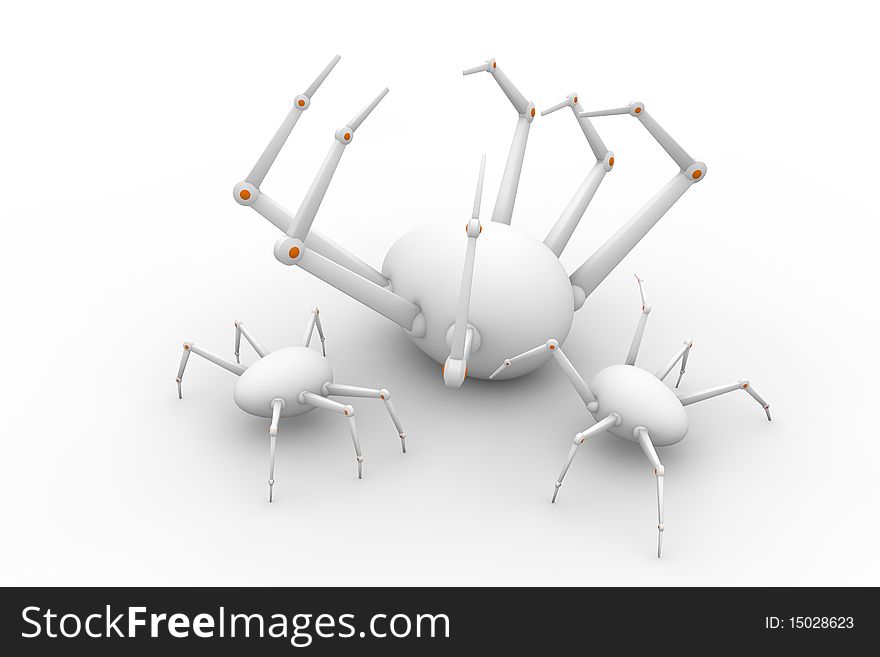 Virtual spider web 3d visualization