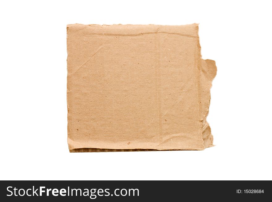 Cardboard Isolated Over White