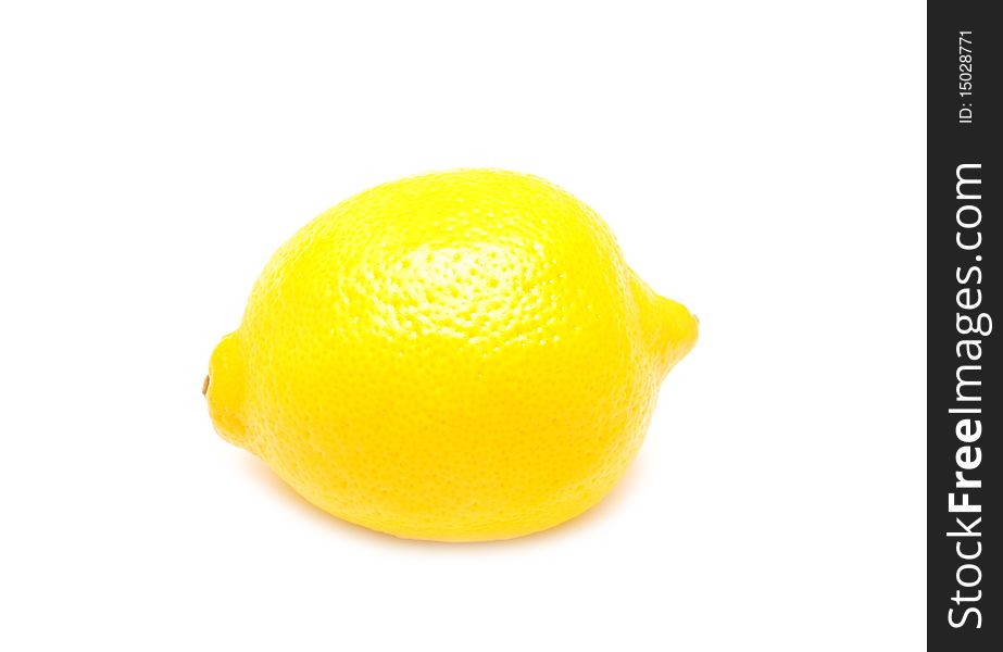 Juicy, fresh, new lemons are isolated on the white. Juicy, fresh, new lemons are isolated on the white