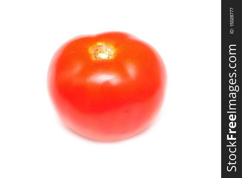 Fresh red tomato isolated on white background