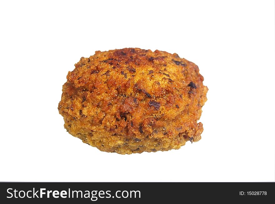 Traditional street food of the middle east falafel isolated over white