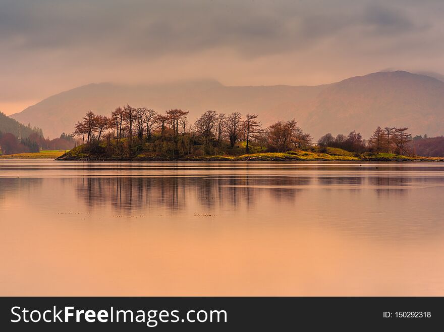 Loch Leven at sunset. Glencoe, Scotland