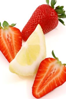Strawberry And Lemon Royalty Free Stock Images