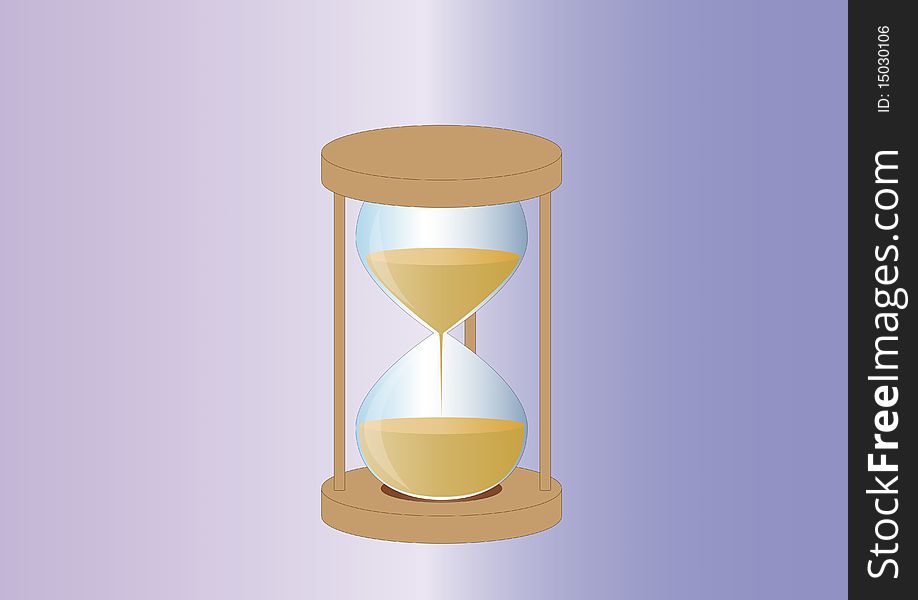 Hourglass on a light background. Hourglass on a light background