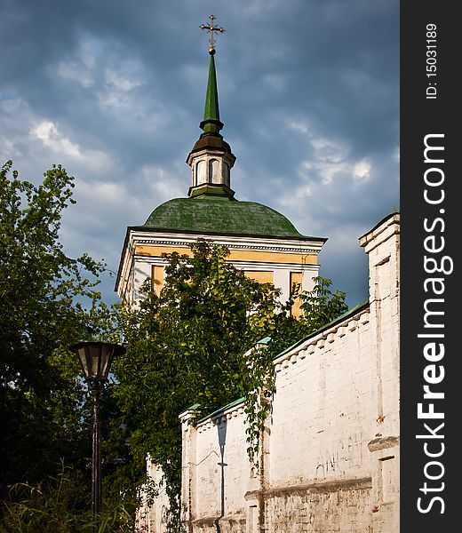 Orthodox Church against a clouds sky in Kiev, Ukraine. Orthodox Church against a clouds sky in Kiev, Ukraine