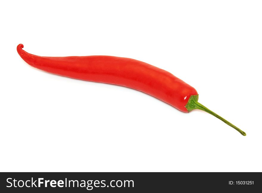 Red chili pepper isolated on a white background