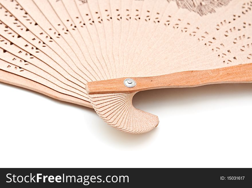 Folding fan isolated on a white background.