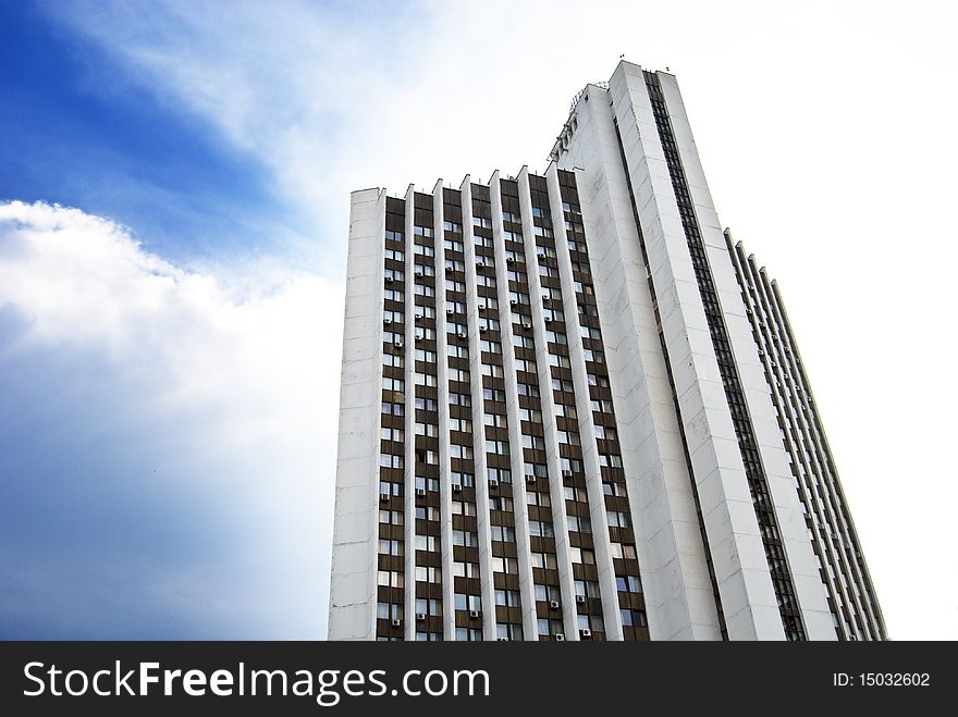 Multistorey building of Tourist Hotel in Kiev. Multistorey building of Tourist Hotel in Kiev