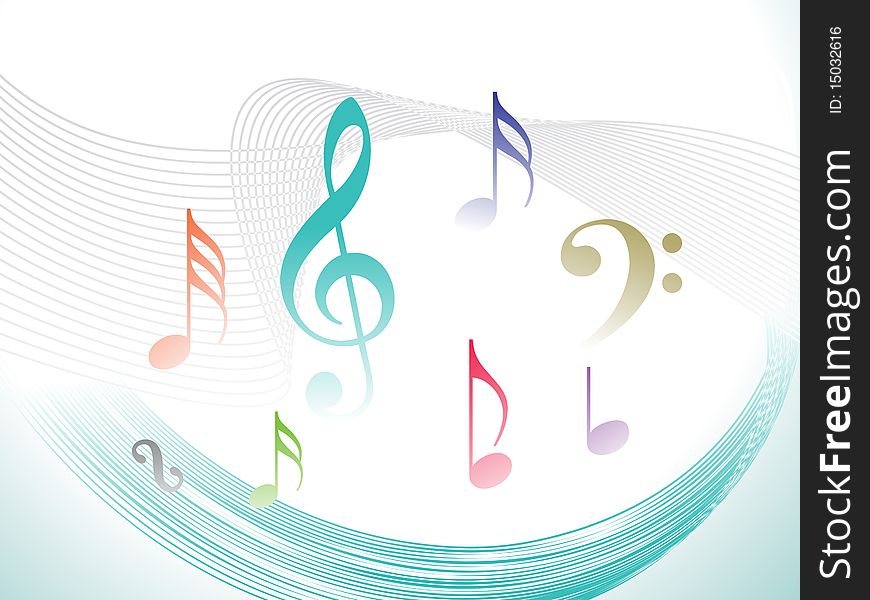 Abstract colorful music words vector illustration. Abstract colorful music words vector illustration