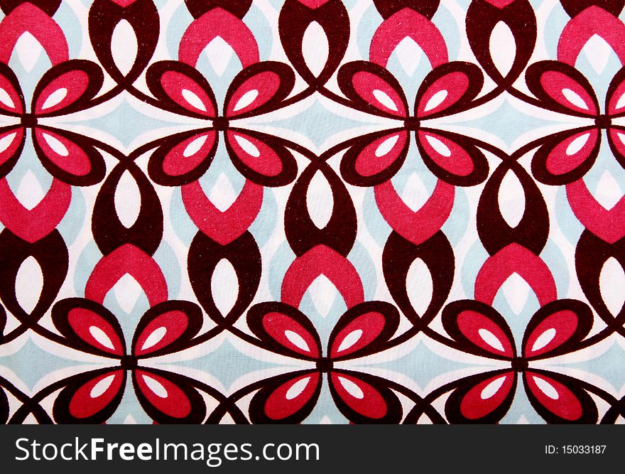 Purple, brown, and blue abstract shapes, Fabric background