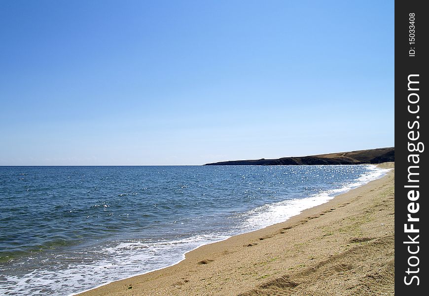 An Idyllic wild lonely beach