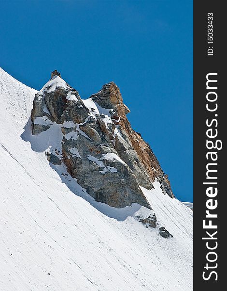 Glacier in Summer, Caucasus Mountains, Elbrus, Adilsu june 2010