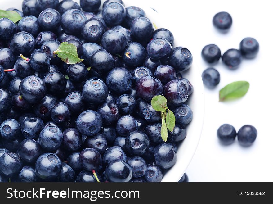 Crockery With Blueberries.