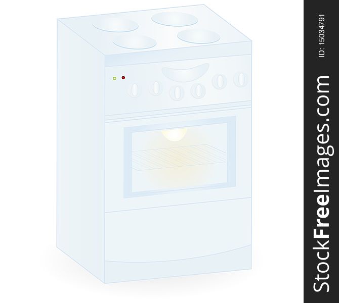 Electric cooker isolated on an white background