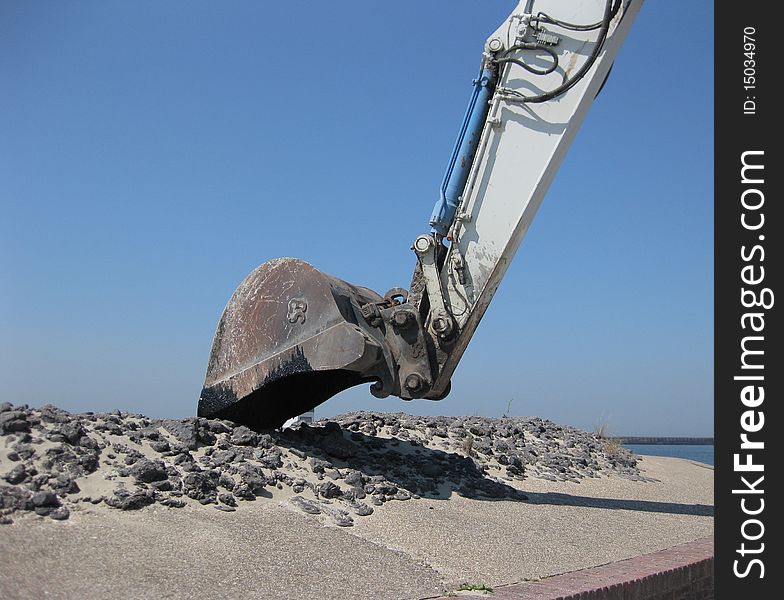 A big strong excavating machine