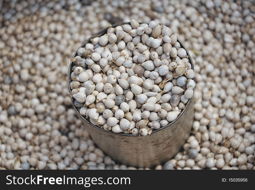 Raw millet made from north of thailand