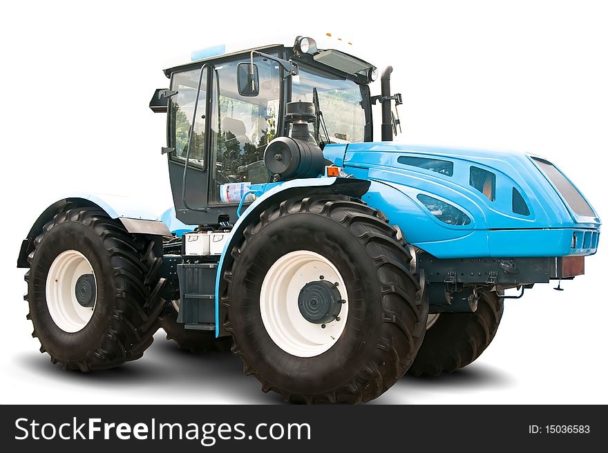 New unused farm machine - isolated on white with soft shadow. New unused farm machine - isolated on white with soft shadow