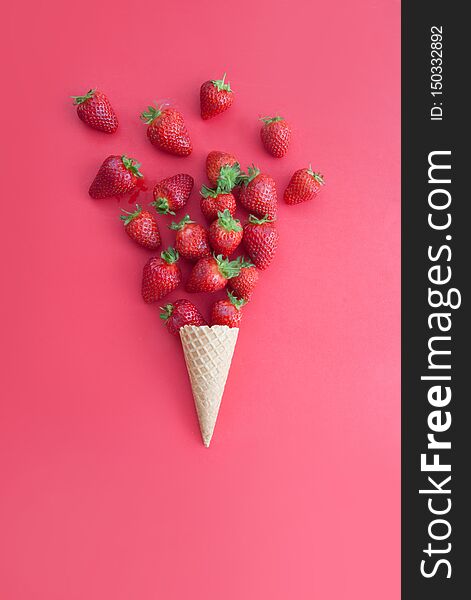 Summer ice cream cone concept