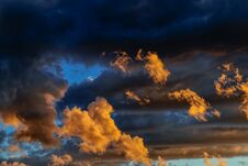 Dramatic Sky At Sunset Before The Storm Stock Photo Dramatic Sky At Sunset Before The Storm Stock Photo