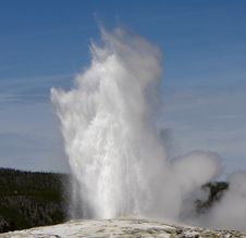 Old-Faithful Geyser In Yellowstone National Park Stock Photography Old-Faithful Geyser In Yellowstone National Park Stock Photography