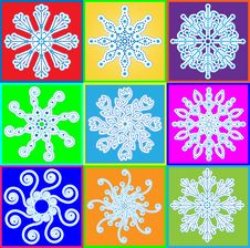 Snowflake Set Stock Photo Snowflake Set Stock Photo