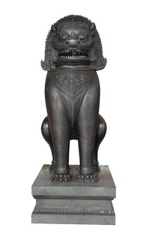 Metal Bronze Oriental Lion Royalty Free Stock Photos