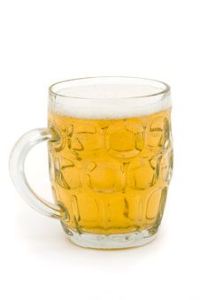 Full Glass Beer Mug Over White Stock Photos Full Glass Beer Mug Over White Stock Photos