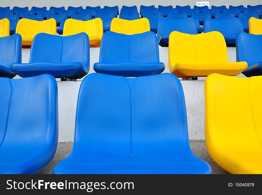 Cheer seat at soccer stadium.