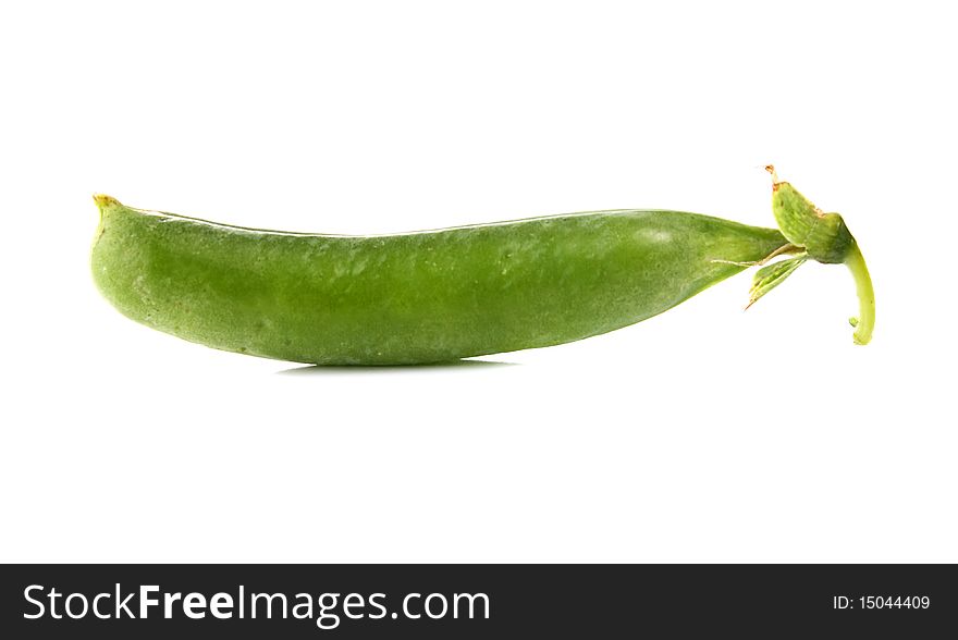 Green pea isolated on white background