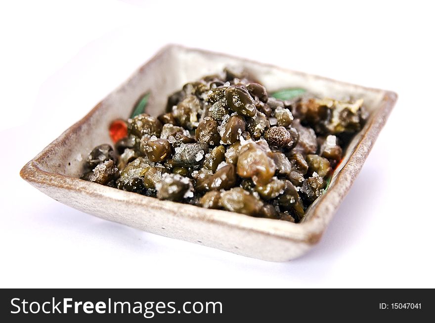 Capers typical italian food used in pizza and many other dishes