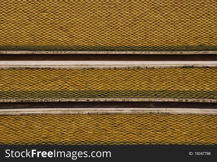 Old roof of temple at Bangkok Thailand. Old roof of temple at Bangkok Thailand