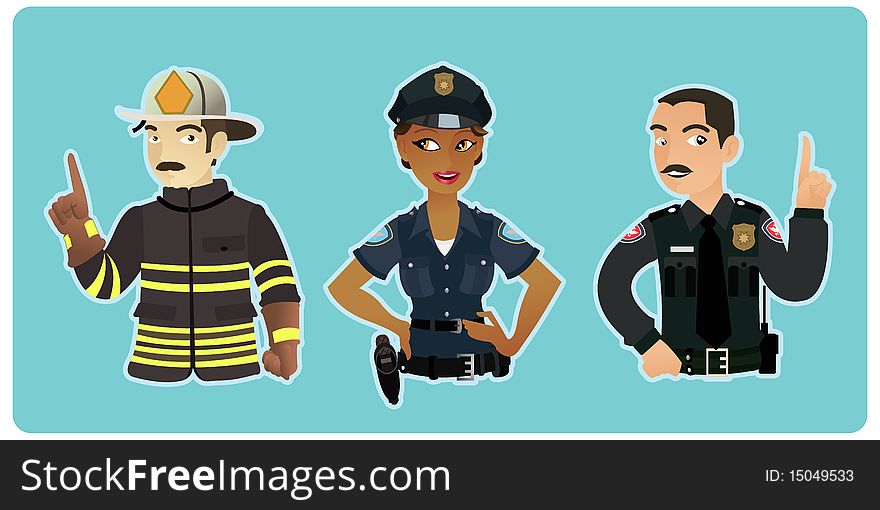 Two Cops & A Fireman