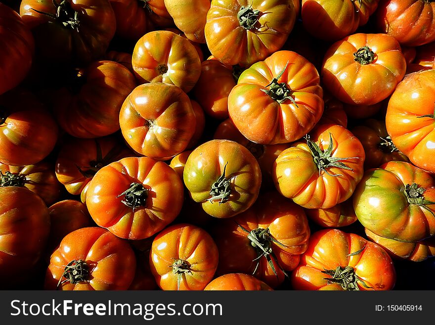 Healthy and Juicy Vegetable Tomato in a Bazaar