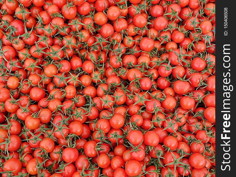 Healthy and Juicy Vegetable Tomato in a Bazaar