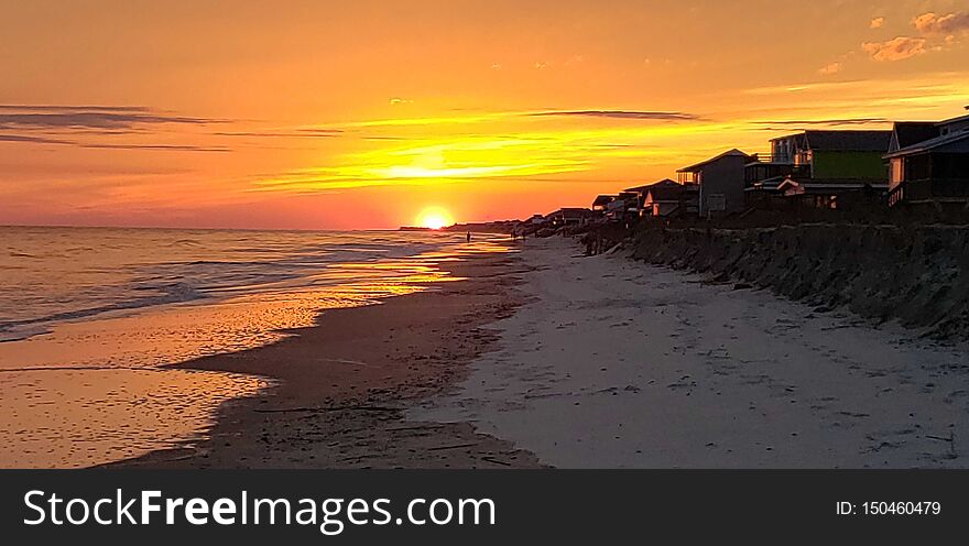 sunset  the water, beach, sand, landscape. sunset  the water, beach, sand, landscape