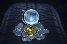 Blue Globe On A Background Stivers Royalty Free Stock Photos Blue Globe On A Background Stivers Royalty Free Stock Photos