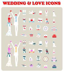 Wedding Bridal Icon Set Design Elements Stock Photography Wedding Bridal Icon Set Design Elements Stock Photography
