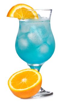 Blue Curacao Cocktail Stock Photo