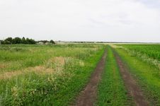 The Road To The Village Royalty Free Stock Photography The Road To The Village Royalty Free Stock Photography